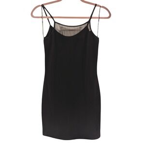 All That Jazz Black Mini Dress Cocktail Party Sz M Vintage Going Out Evening 90s